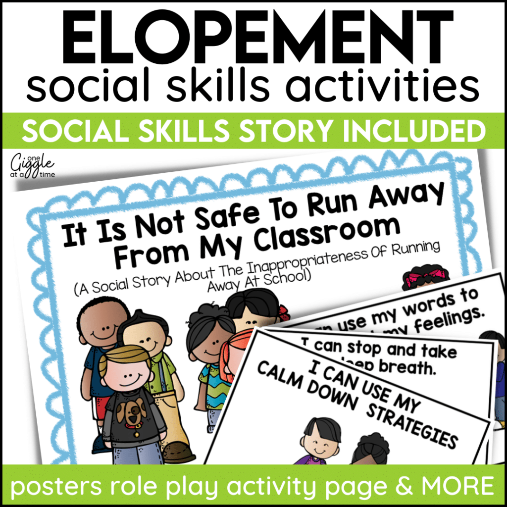 Elopement Running Away Leaving the Classroom Social Story Self Control ...