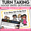 Taking Turns Social Story & Social Skills Activities