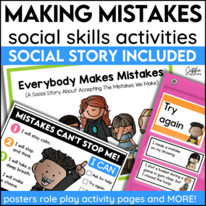 making mistakes flexible thinking social story and self regulation activities