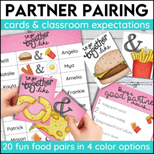 Peanut Butter & Jelly Food Partner Pairing Cards Community Building Activities