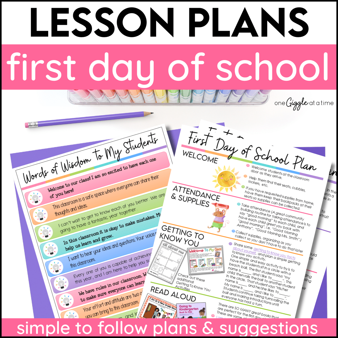 Free First Day of School Lesson Plans & Tips