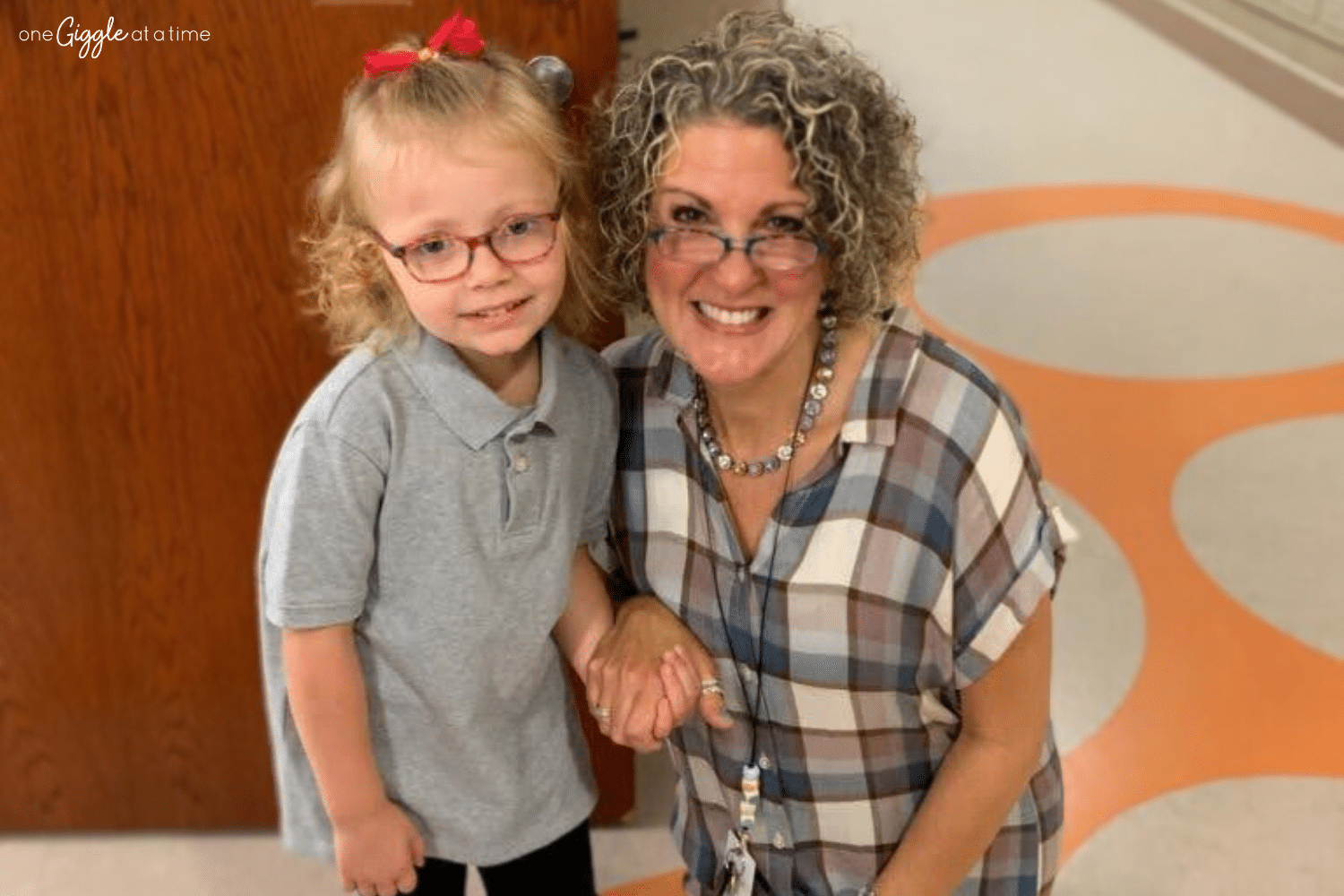 greet students at the door on first day of school