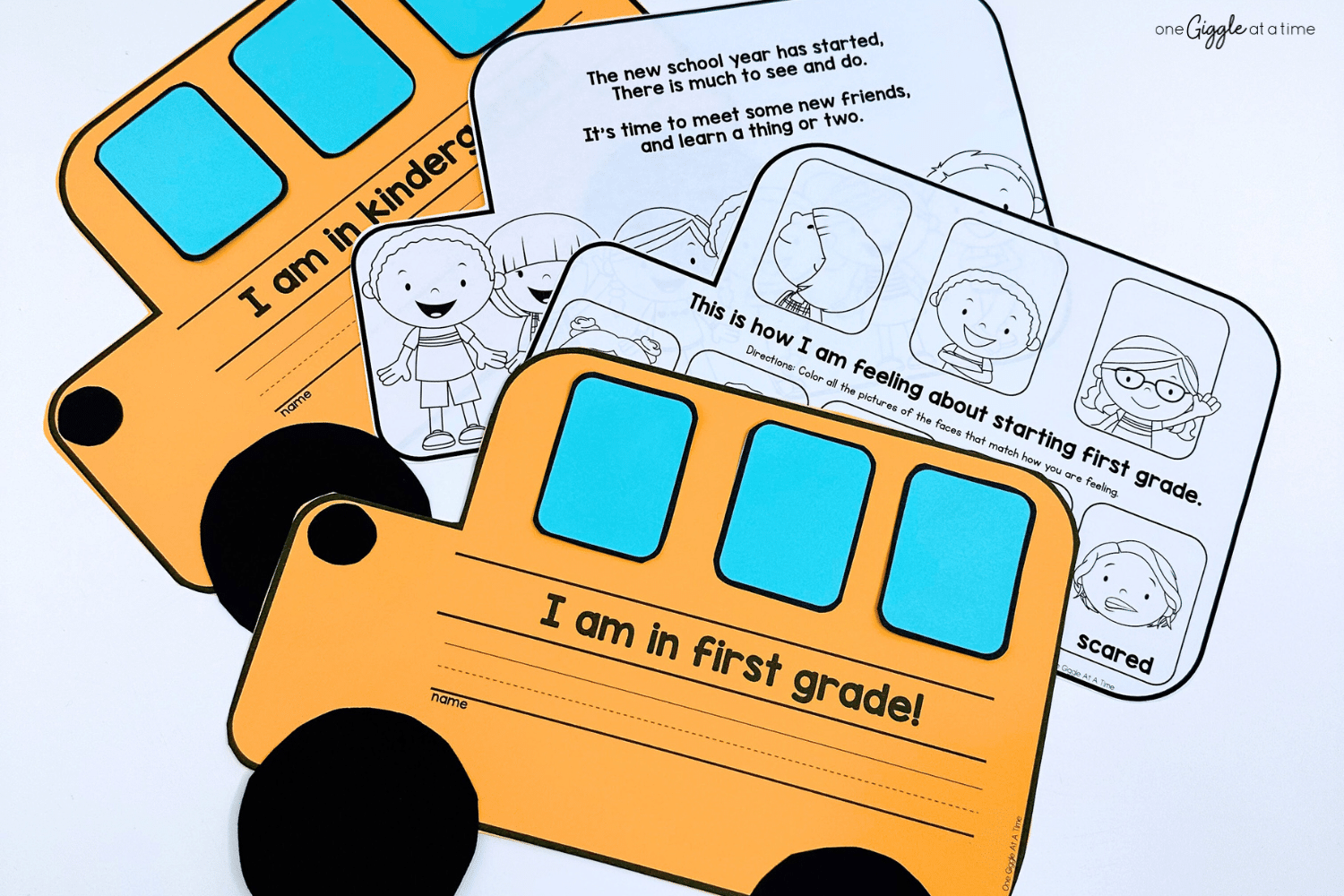 bus activity for the first day of school in first grade