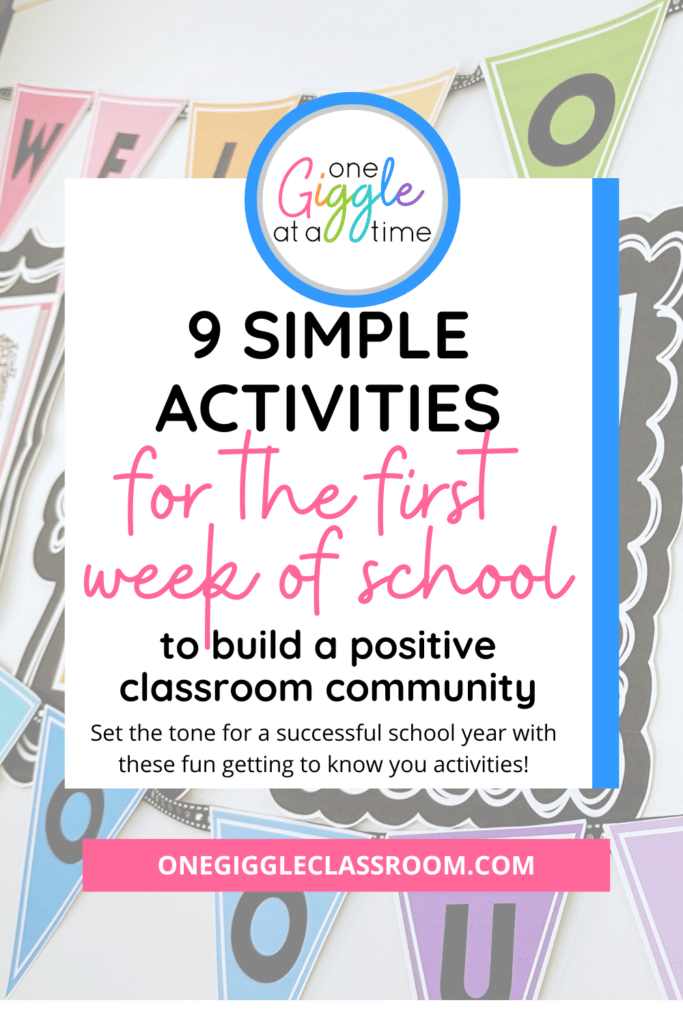 activities for the first week of school