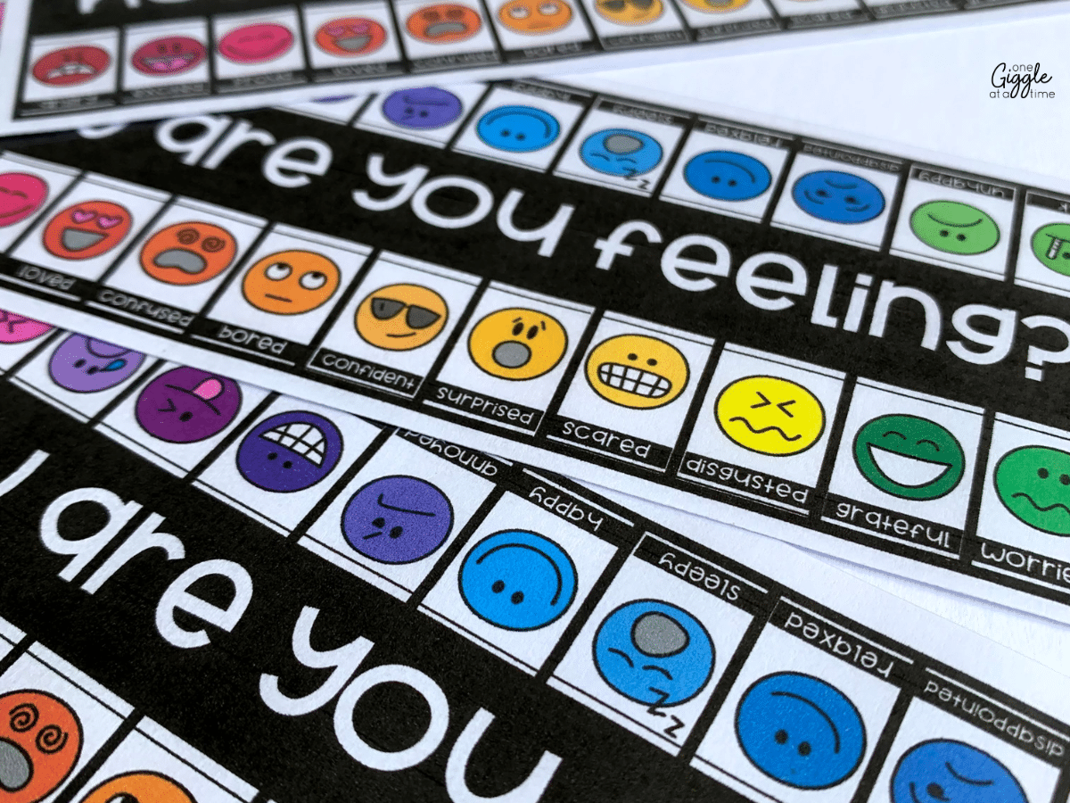 emotions picture visual strip for students