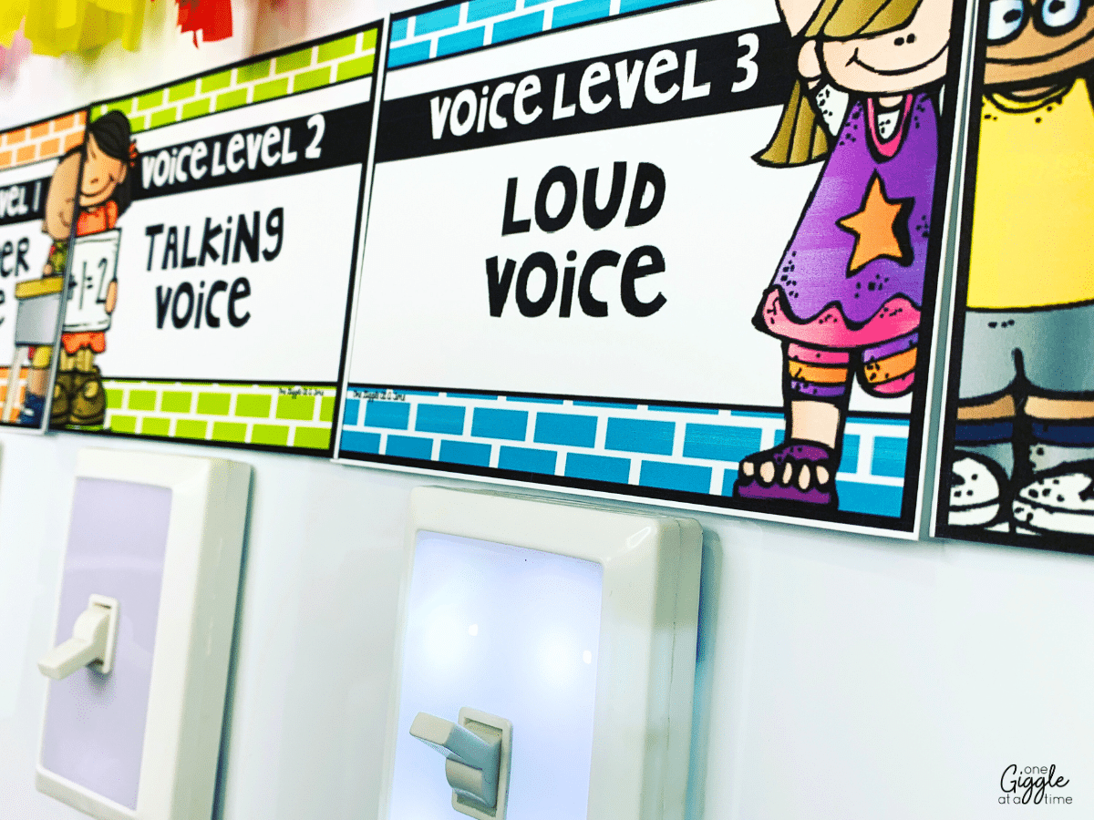 voice level posters for effective classroom management