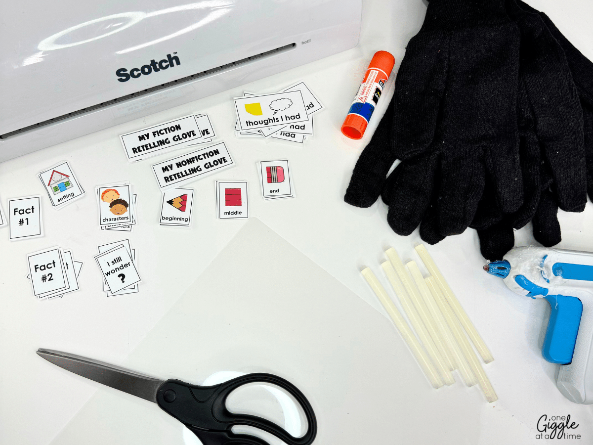 assembling five finger story retell gloves in 5 easy steps