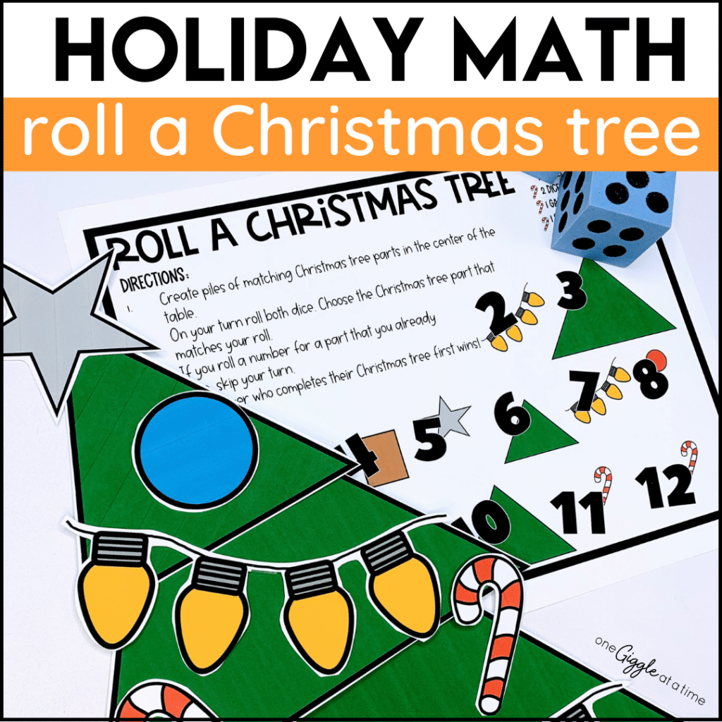 Roll A Christmas Tree Addition Game